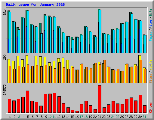 Daily usage for January 2026