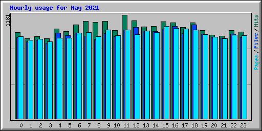 Hourly usage for May 2021
