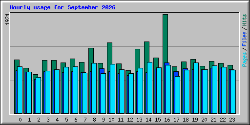 Hourly usage for September 2026
